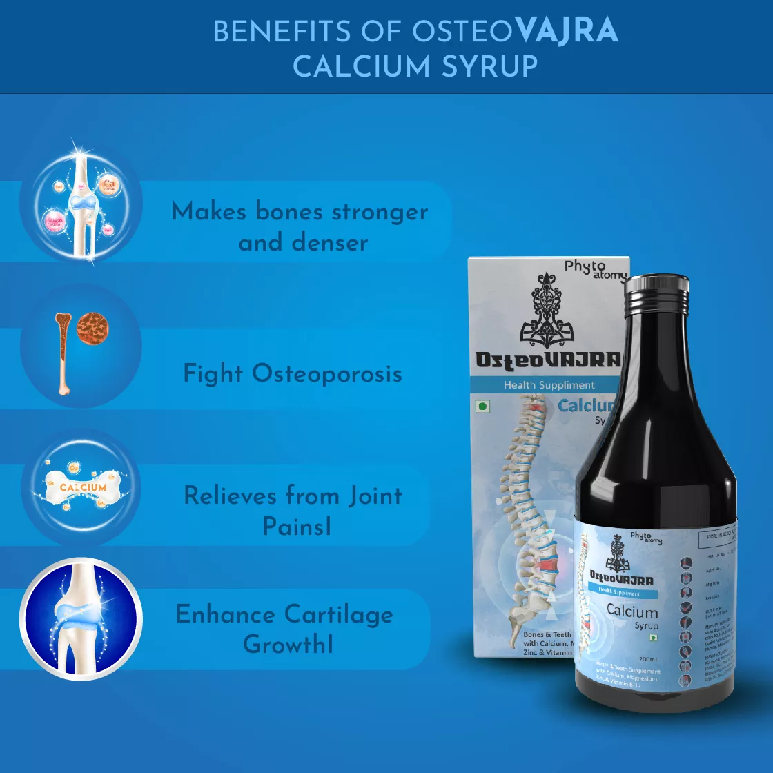 Osteo Vajra - Calcium Syrup 200ml (HS00656)